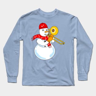 Trombone Snowman Long Sleeve T-Shirt